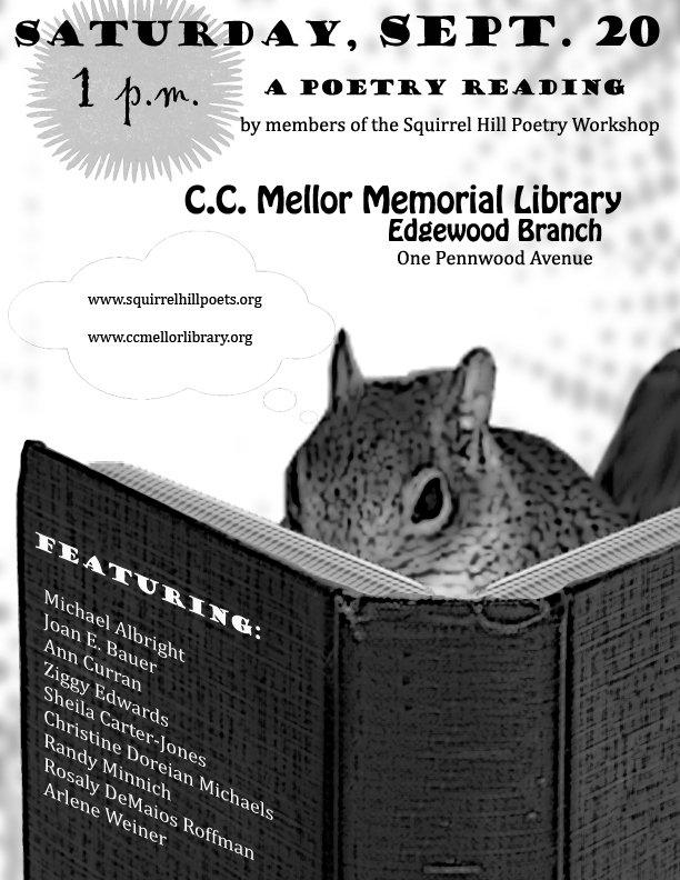 poster for Squirrel Hill workshop poetry reading from 2014